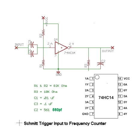 Schmiitt Trigger Board Schematic